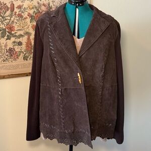 Vintage Nygard Collection Suede Sweater Jacket